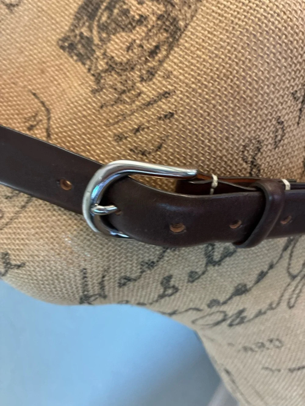 J. Crew Genuine Brown Leather Men’s Belt made in USA heritage preppy classic  40